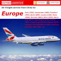 Transitario de Carga Aérea / Transporte Aéreo desde China a Reino Unido / Alemania / España / Francia / Finlandia / Irlanda / Croacia / Bélgica